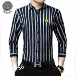 versace beverly palm shirt stripe medusa blue